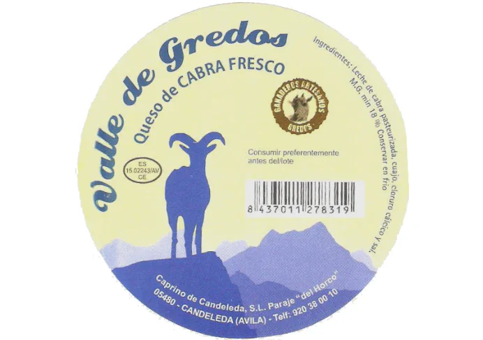 Queso de cabra fresco valle de Gredos Quesería Ganaderos de Caprino Candeleda