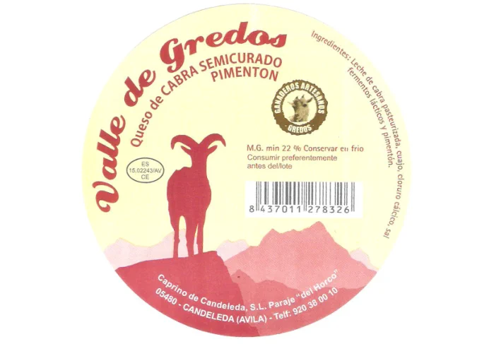Queso de cabra semicurado con pimentón valle de Gredos Quesería Ganaderos de Caprino Candeleda